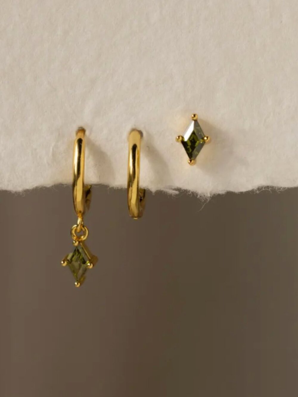 Peridot Earring Set
